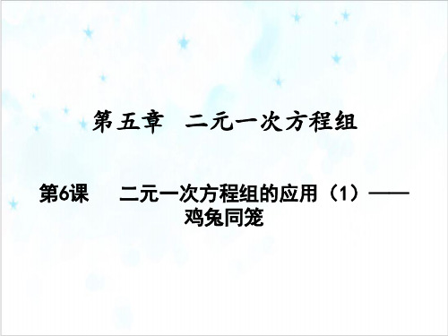 课件《二元一次方程组》优秀PPT课件 _人教版1