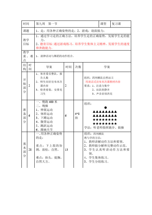 《用各种正确姿势的走》教学设计