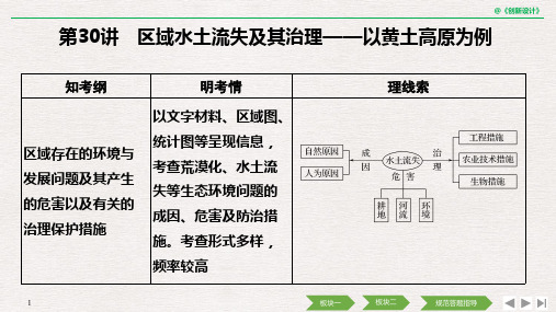 高考地理大一轮复习 第十二单元 区域资源、环境与可持续发展 第30讲 区域水土流失及其治理——以黄土高原为