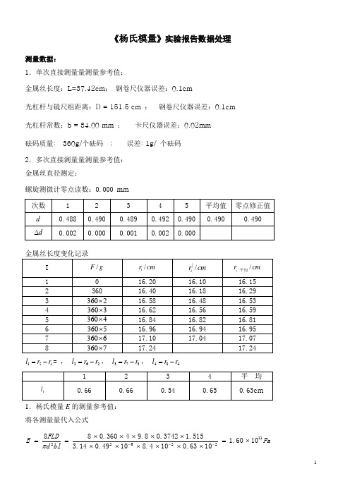 杨氏模量_数据处理(1)