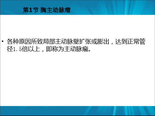 外科学教学课件：胸主动脉瘤