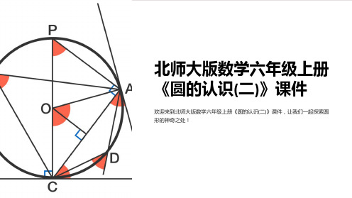 北师大版数学六年级上册《圆的认识(二)》课件