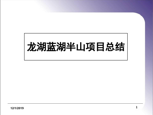 龙湖蓝湖半山项目总结3页45952878ppt课件