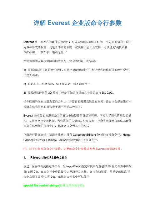 详解Everest企业版命令行参数