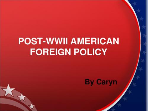 american policy 美国政治