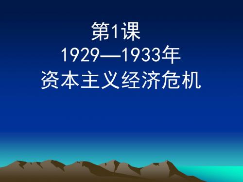 1929-1933年资本主义经济危机(wh)