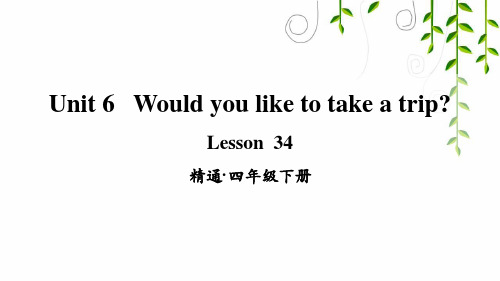 精通版四年级英语下册Lesson 34课件