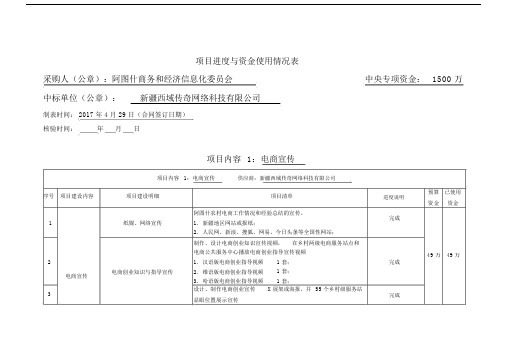 项目进度与资金使用情况表.doc