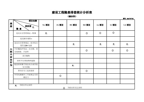 建设工程隐患排查统计分析表