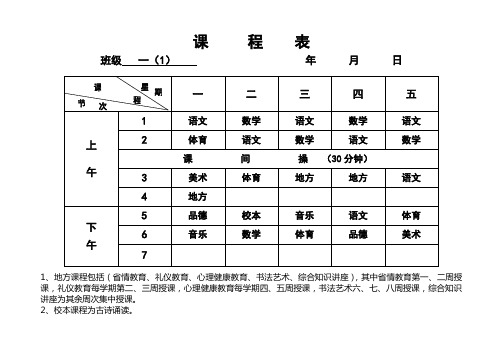 均衡各班课程表