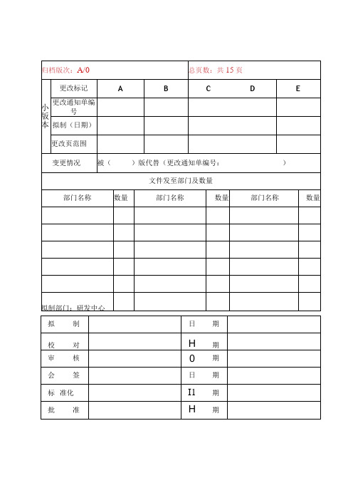 模板：XXXX软件研制总结报告A0