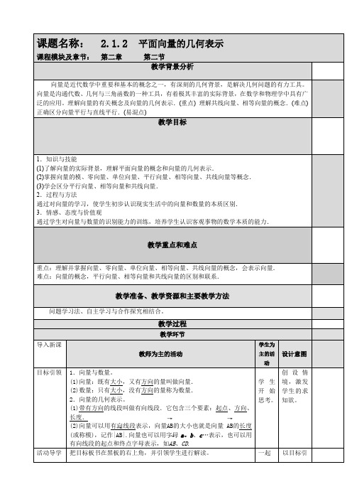 人教A版高中数学必修4《2.1.2 向量的几何表示》_67