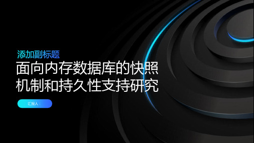 面向内存数据库的快照机制和持久性支持研究