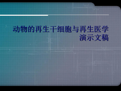 动物的再生干细胞与再生医学演示文稿