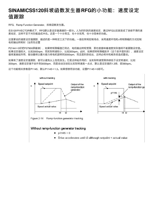 SINAMICSS120斜坡函数发生器RFG的小功能：速度设定值跟踪