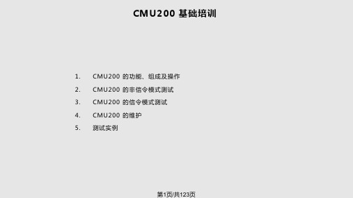 CMU使用方法详解实用PPT课件