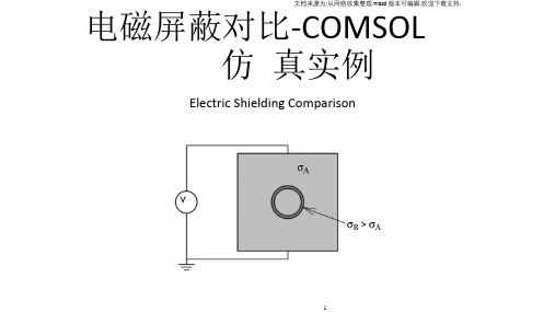 comsol仿真实例电磁屏蔽对比electricshieldingcomparison