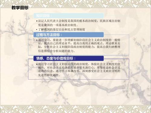 九年级政治全册第一单元认识国情了解制度1.3适合国情的政治制度课件6新版粤教版