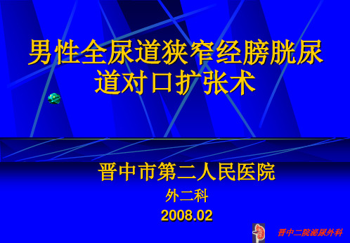 男性全尿道狭窄经膀胱尿道对口扩张术