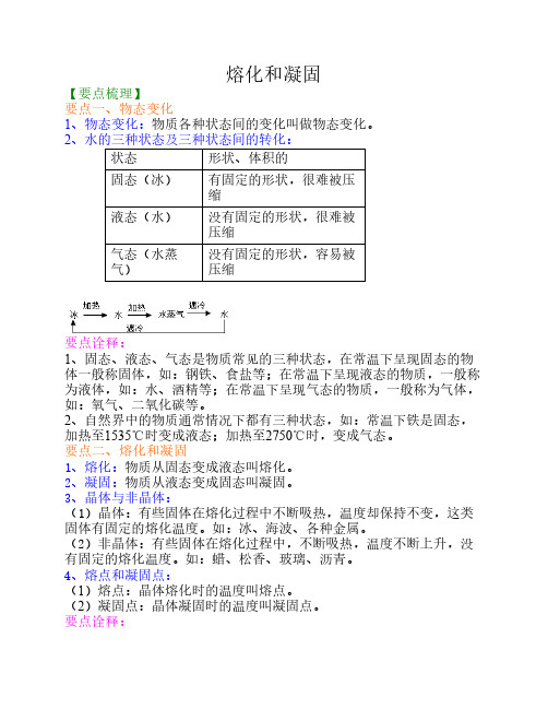 3.2熔化和凝固知识讲解