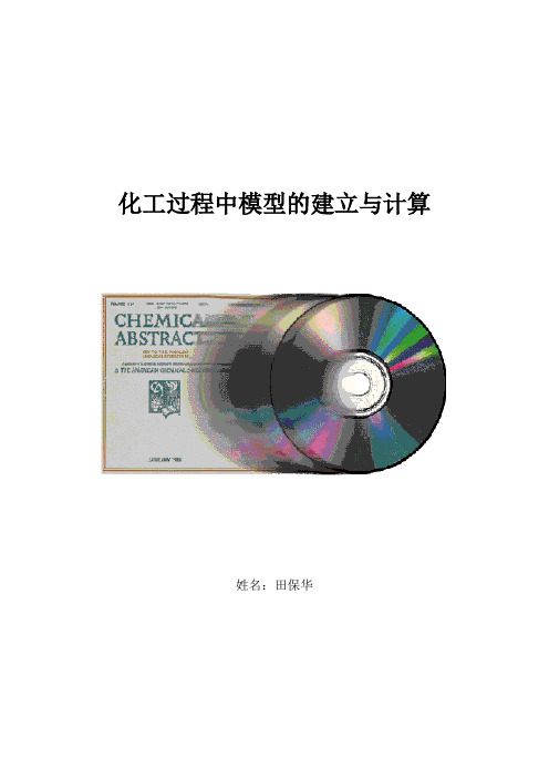 化工过程中模型的建立与计算