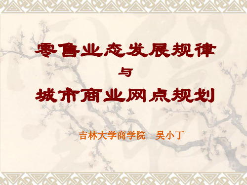 零售业发展规律与城市商业网点的规划(ppt 22页)