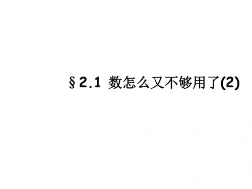 北师大版 数学八年级上册课件：1_数怎么又不够用了_课