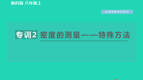 八年级物理上册第五章质量和密度高频考点专训专训2密度的测量__特殊方法习题课件鲁科版五四制