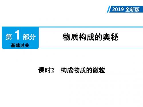 2019年广东中考化学总复习教学课件课时2构成物质的微粒