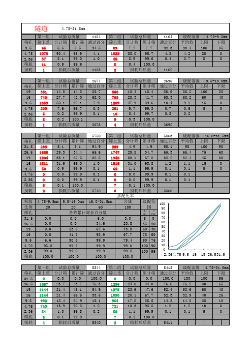 粗集料试验数据(4.75-31.5)