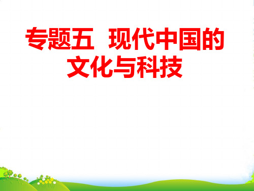 四川省大英县高中历史 专题51《文化事业的曲折发展》课件 人民必修3