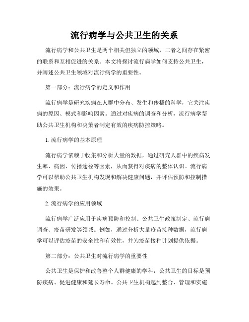 流行病学与公共卫生的关系