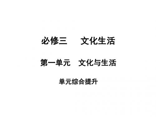 高考政治一轮复习课件：必修3PPT课件 人教课标版