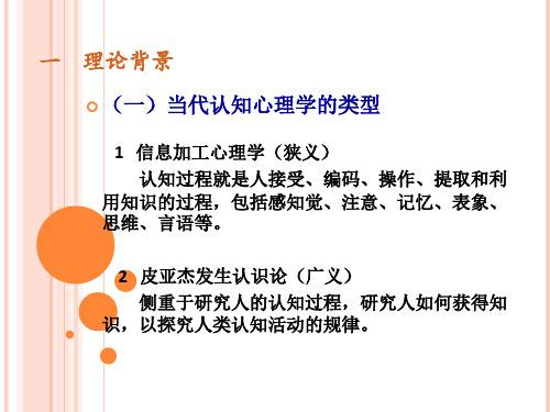 日内瓦学派认识发展理论ppt课件