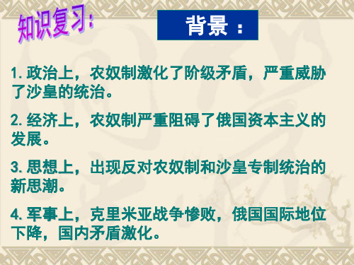 历史：7.2《农奴制改革的主要内容》课件(人教版选修1)