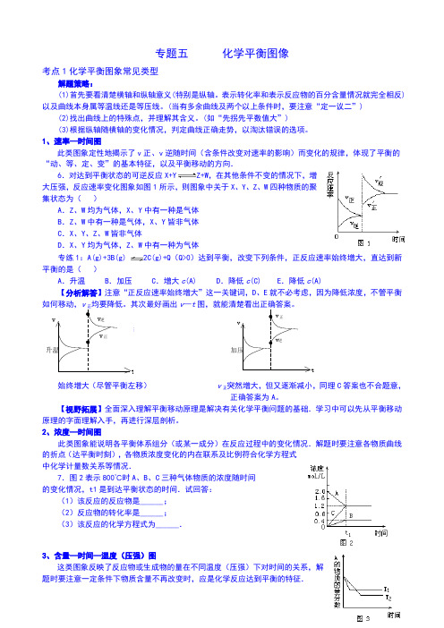 专题五---化学平衡图像专题(教师版整理完)