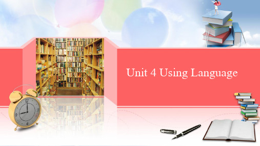 外研必修第一册Unit4_Using_language_名师课件