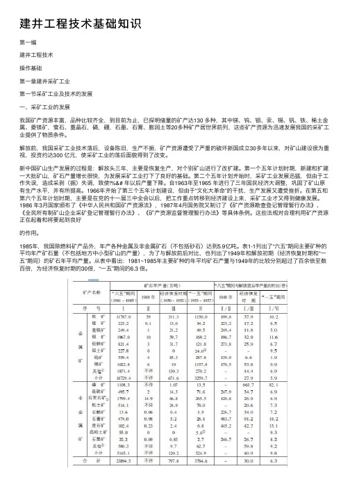 建井工程技术基础知识