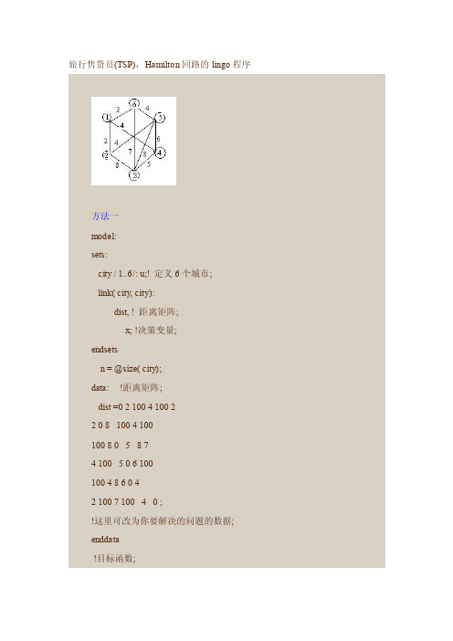 建模旅行售货员问题