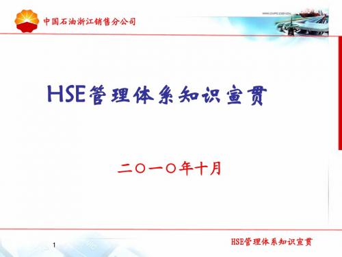 HSE管理体系宣贯材料