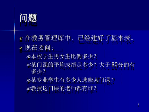 ACcess查询PPT课件笔记分享