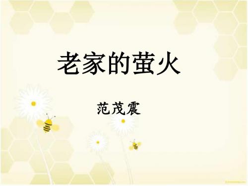 《老家的萤火》课件2