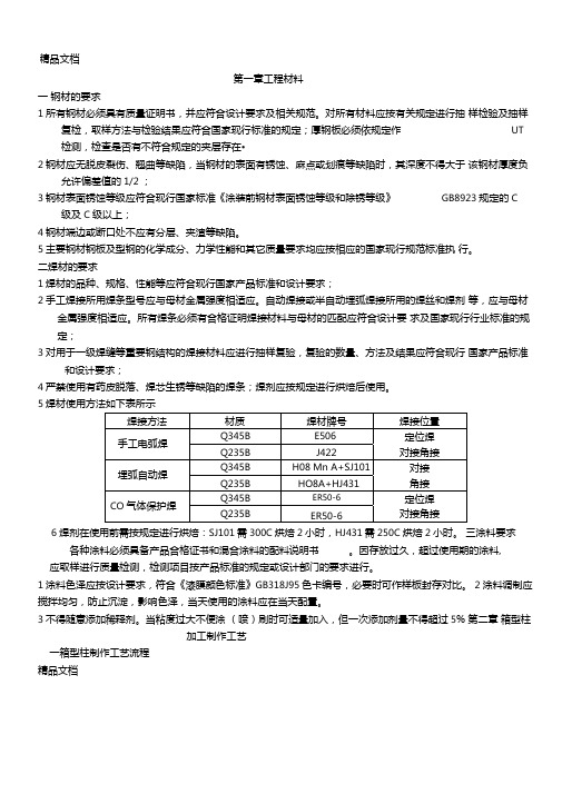 最新钢结构箱型柱加工工艺资料