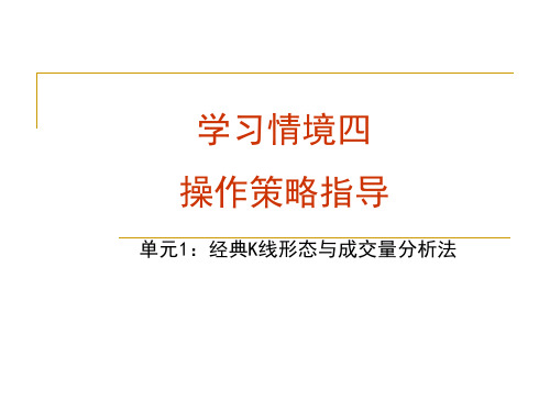 最新文档-经典的k线与成交量分析方法 - PowerPoint Presentation-PPT精品文档