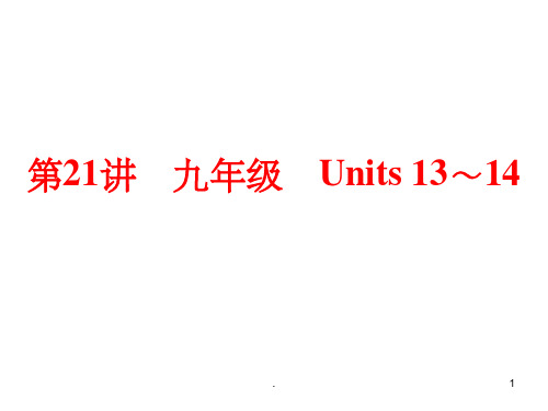 人教版新目标九年级英语Unit13-Unit14复习ppt课件