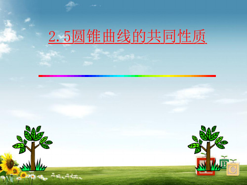 【精品】高中数学苏教版选修1-1课件：2.5圆锥曲线的共同性质课件(15张)2