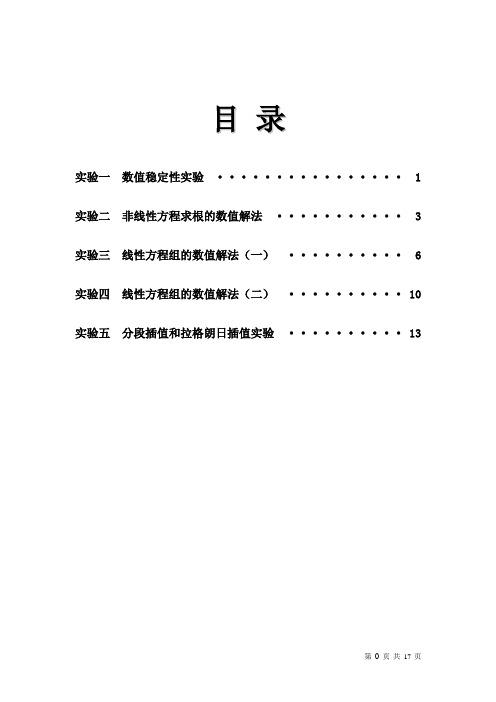 计算方法报告