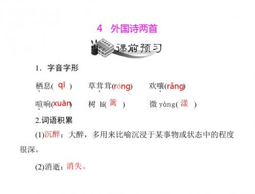 语文:1.4《外国诗两首》课件(人教版九年级)(新201907)