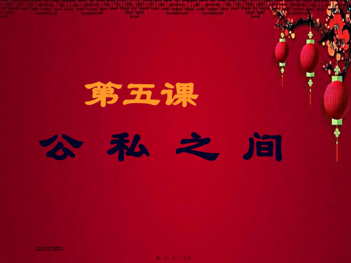 政治 公共利益 5《公私之间》课件