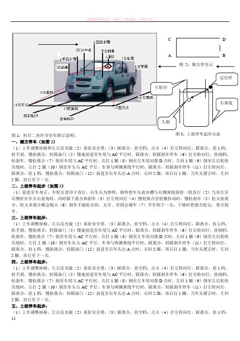 最新c1驾驶证考试科目二学习技巧及图示说明